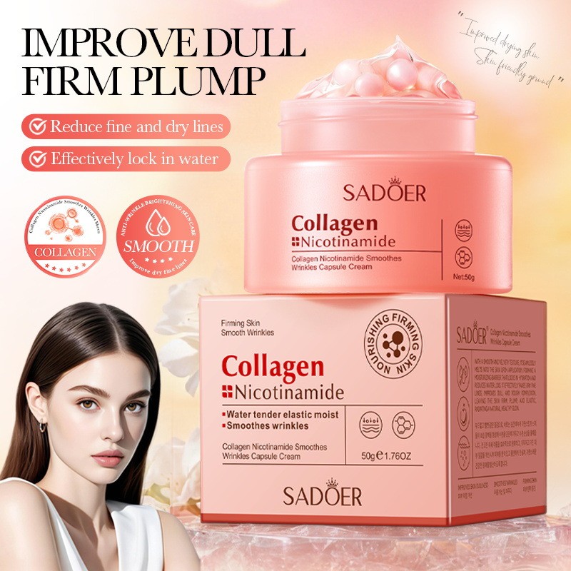 Skincare Collagen - SADOER Hydrating Collagen Niacinamide Cream for