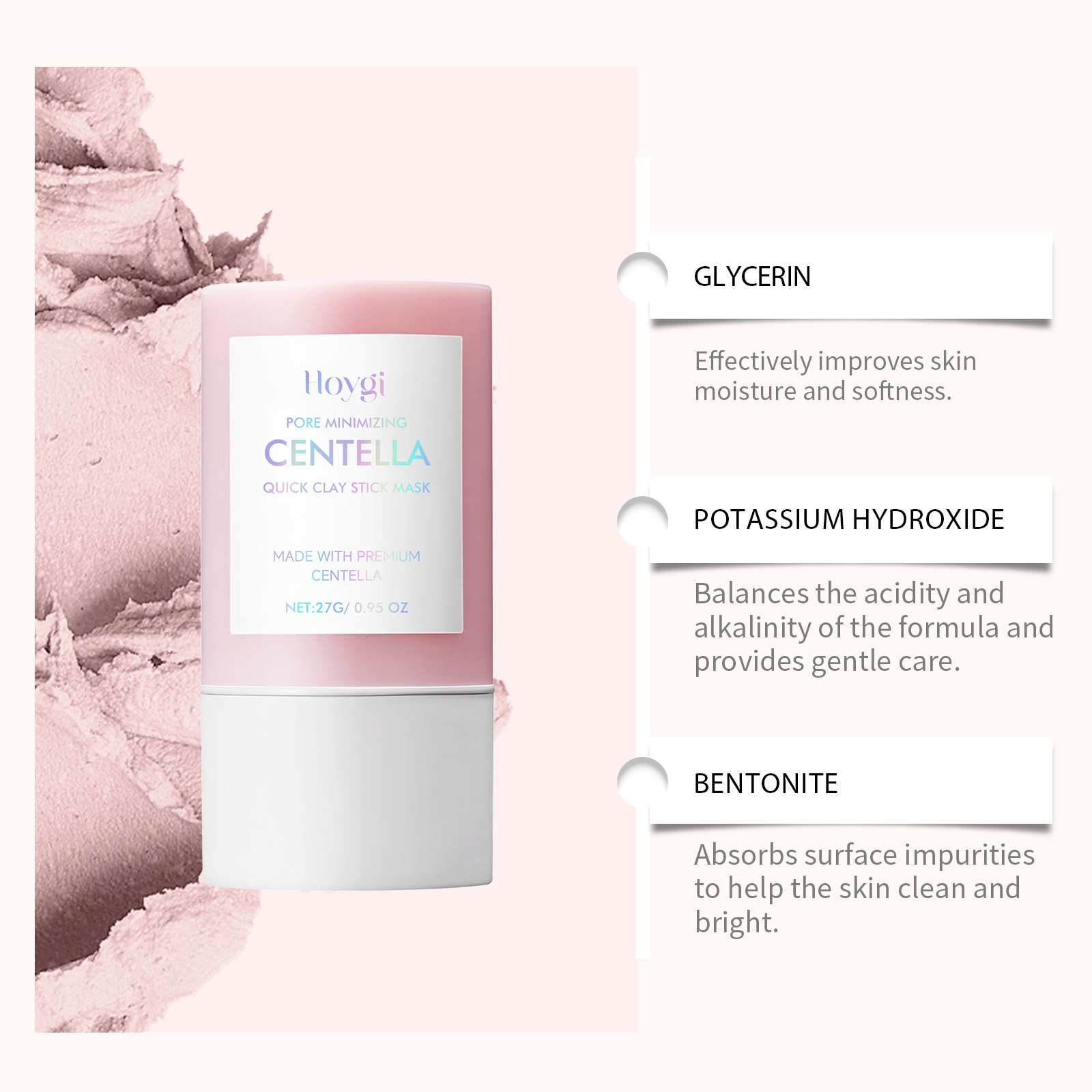 Centella Clay Stick Mask Facia - огляд і ціна Mud Mask Kaolin
